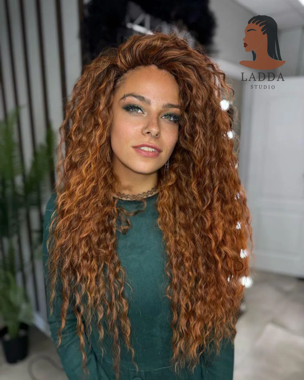 Karamel tonlu Rus afrosu çalışması — Ladda Studio Beşiktaş İstanbul