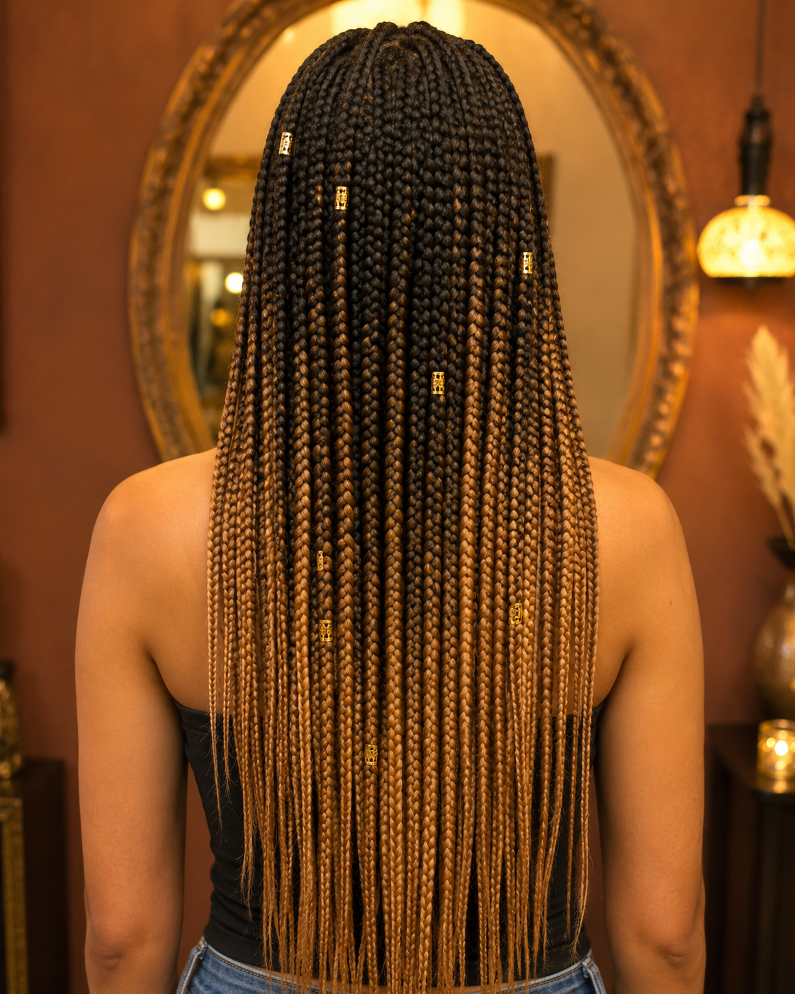 Ombre afrika örgüsü çalışması — Ladda Studio Beşiktaş İstanbul